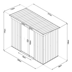 Casuta gradina Strend Pro 217x110x174 (Anthracite) Thumb