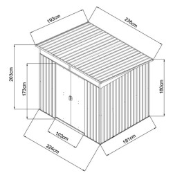 Сарай-хозблок Strend Pro 238x199x202 (Anthracite) Thumb