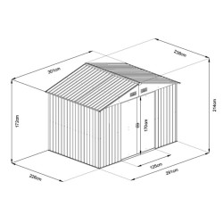 Сарай-хозблок Strend Pro 301x236x214 (Anthracite) Thumb