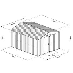Сарай-хозблок Strend Pro 301x367x214 (Anthracite) Thumb