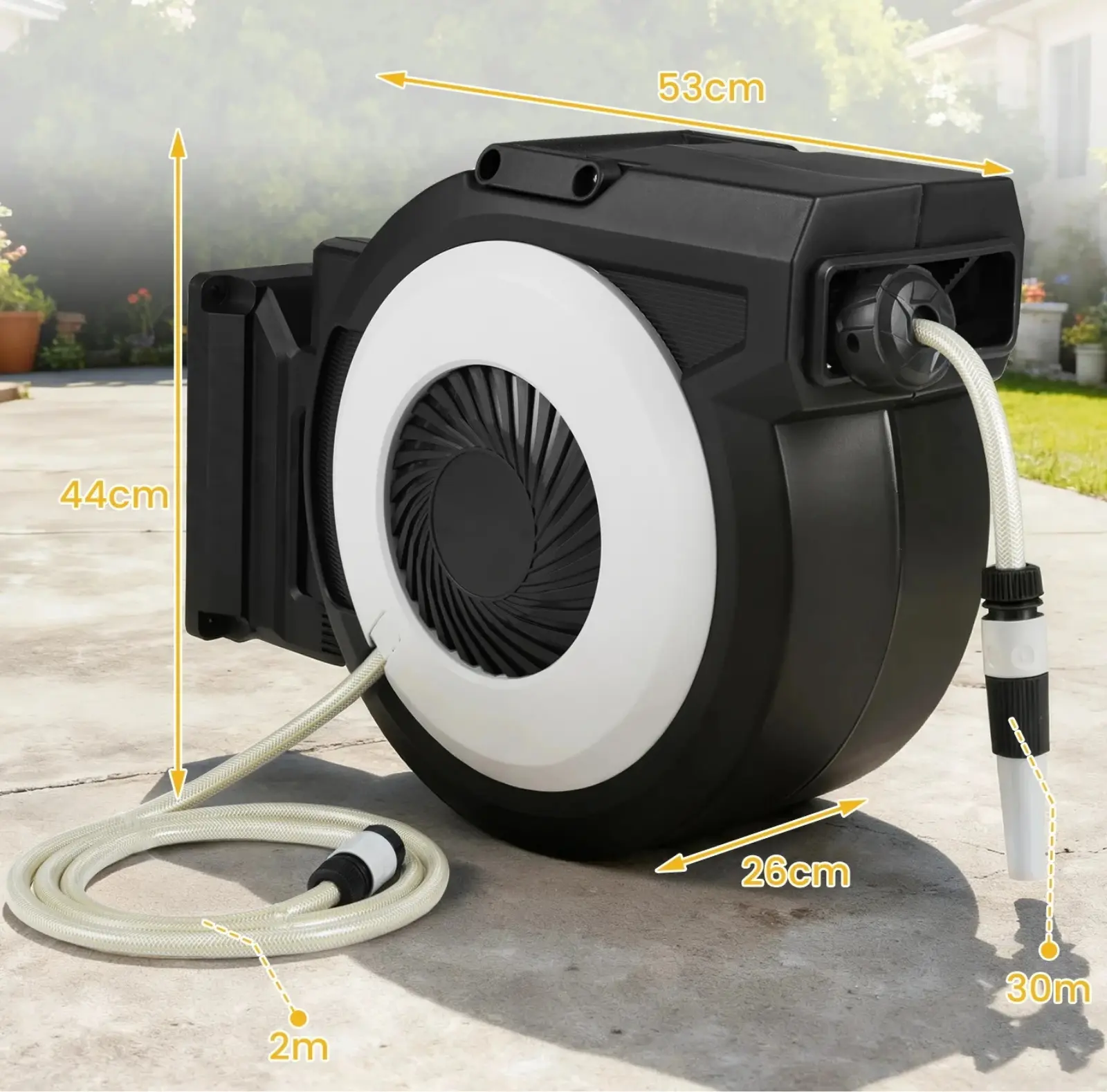 Tambur cu furtun Costway GT4518DE (Black) - 2