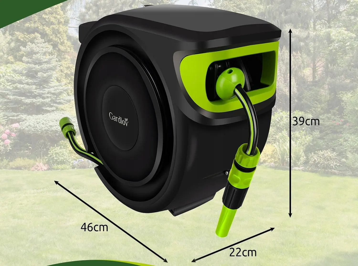 Катушка со шлангом Gardlov 25509 25m (Black/Green) - 12