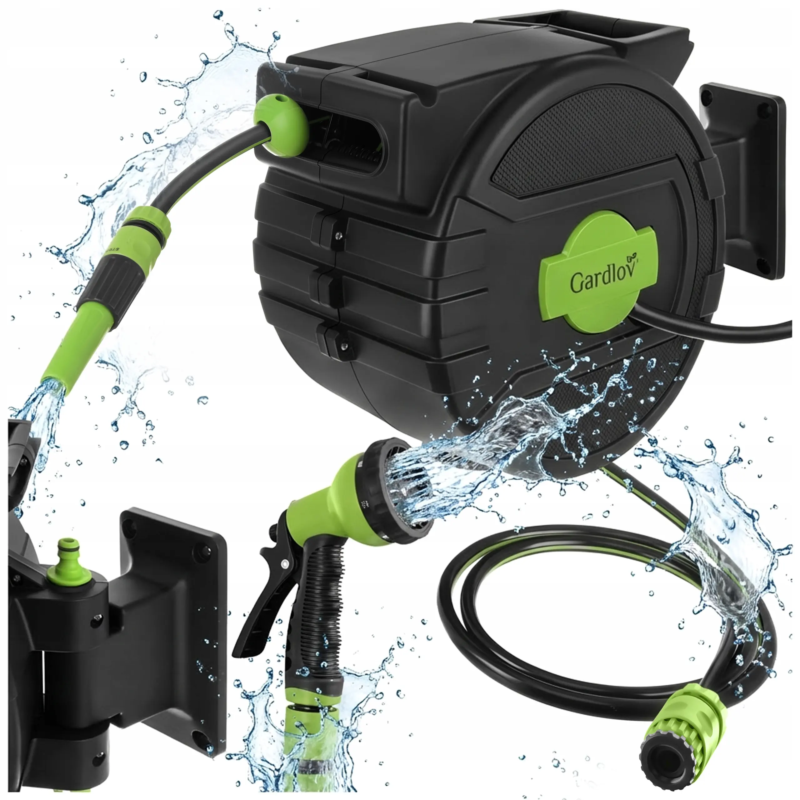Катушка со шлангом Gardlov 27505 20м (Black/Green) - 2