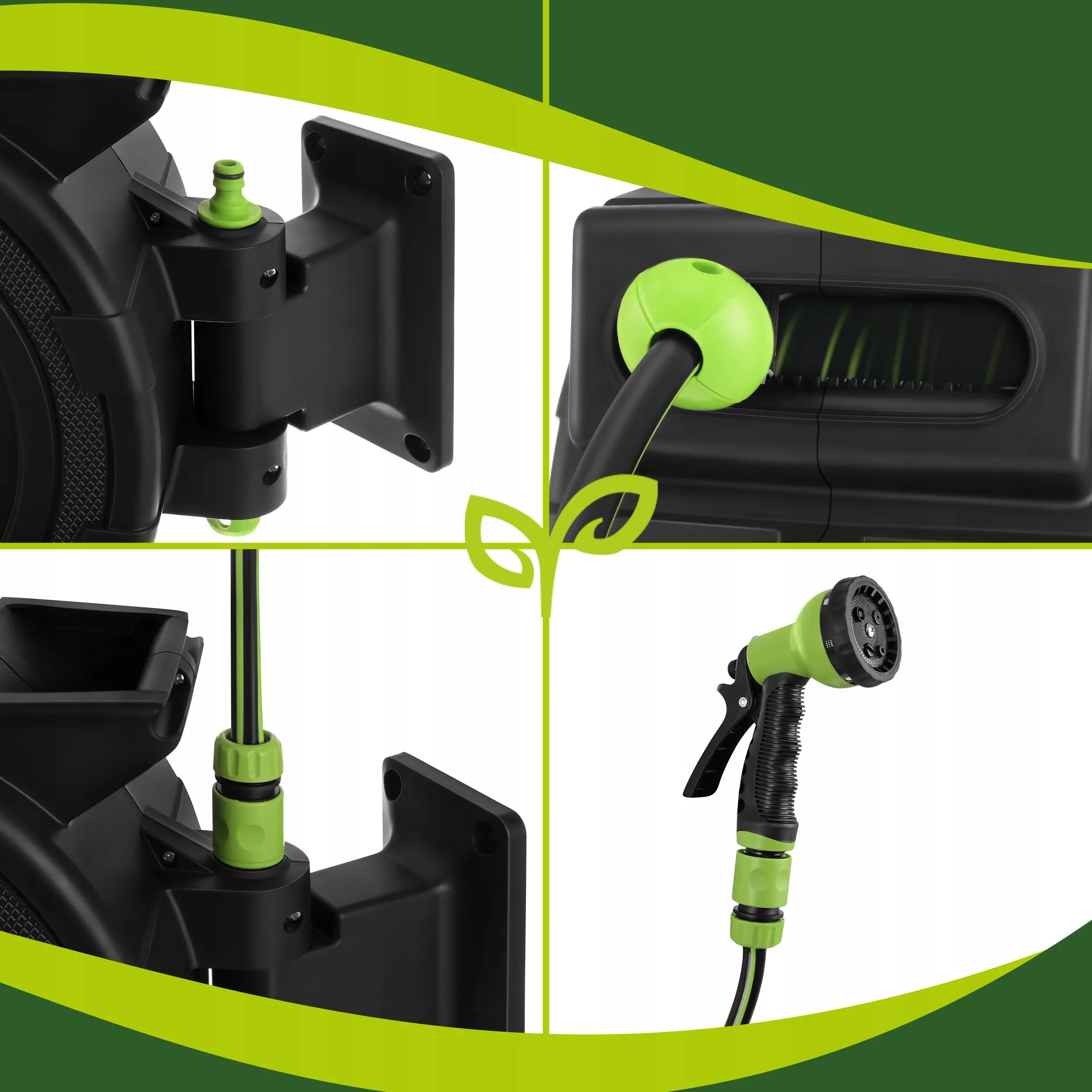 Катушка со шлангом Gardlov 27505 20м (Black/Green) - 5