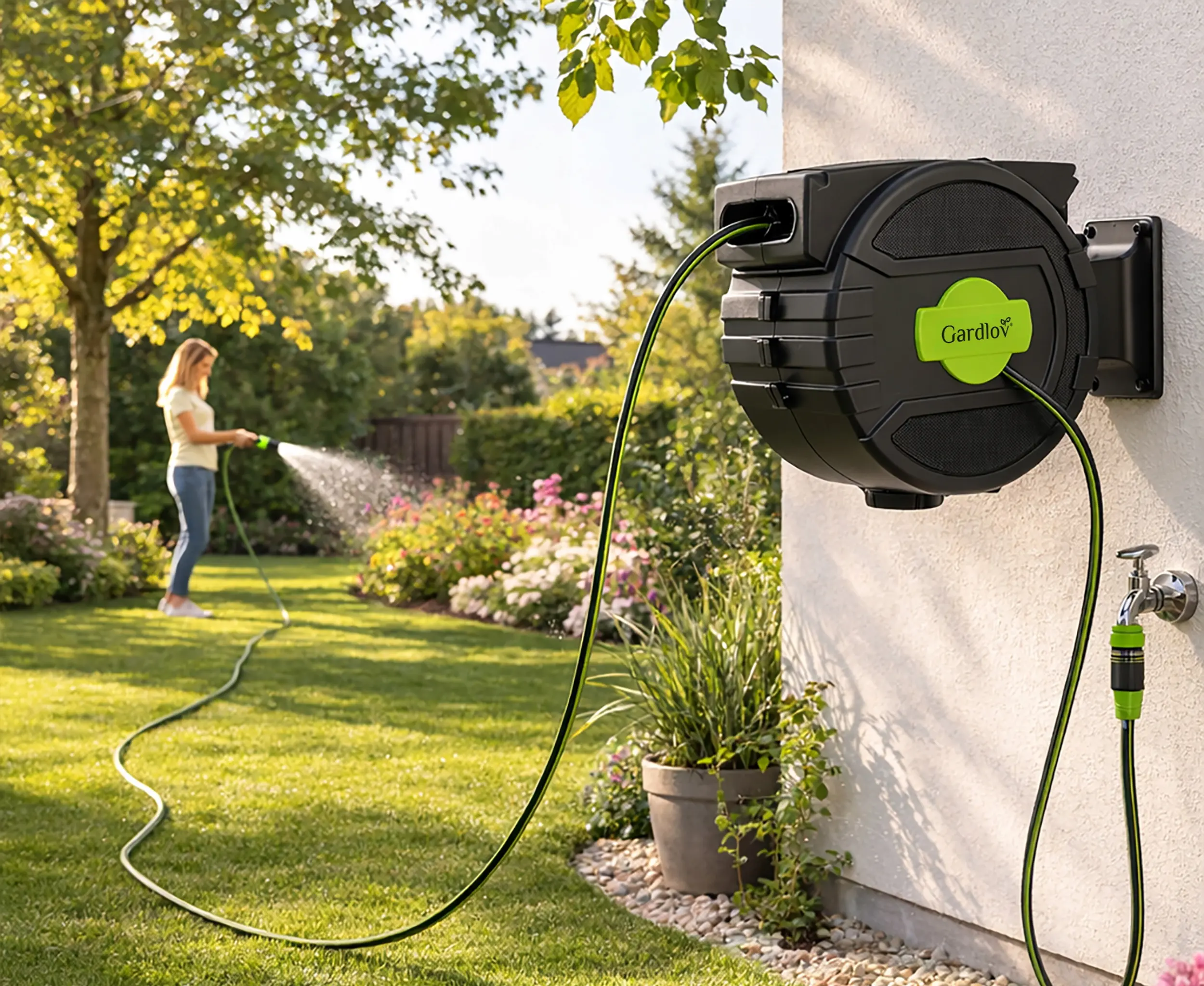Катушка со шлангом Gardlov 27505 20м (Black/Green) - 8