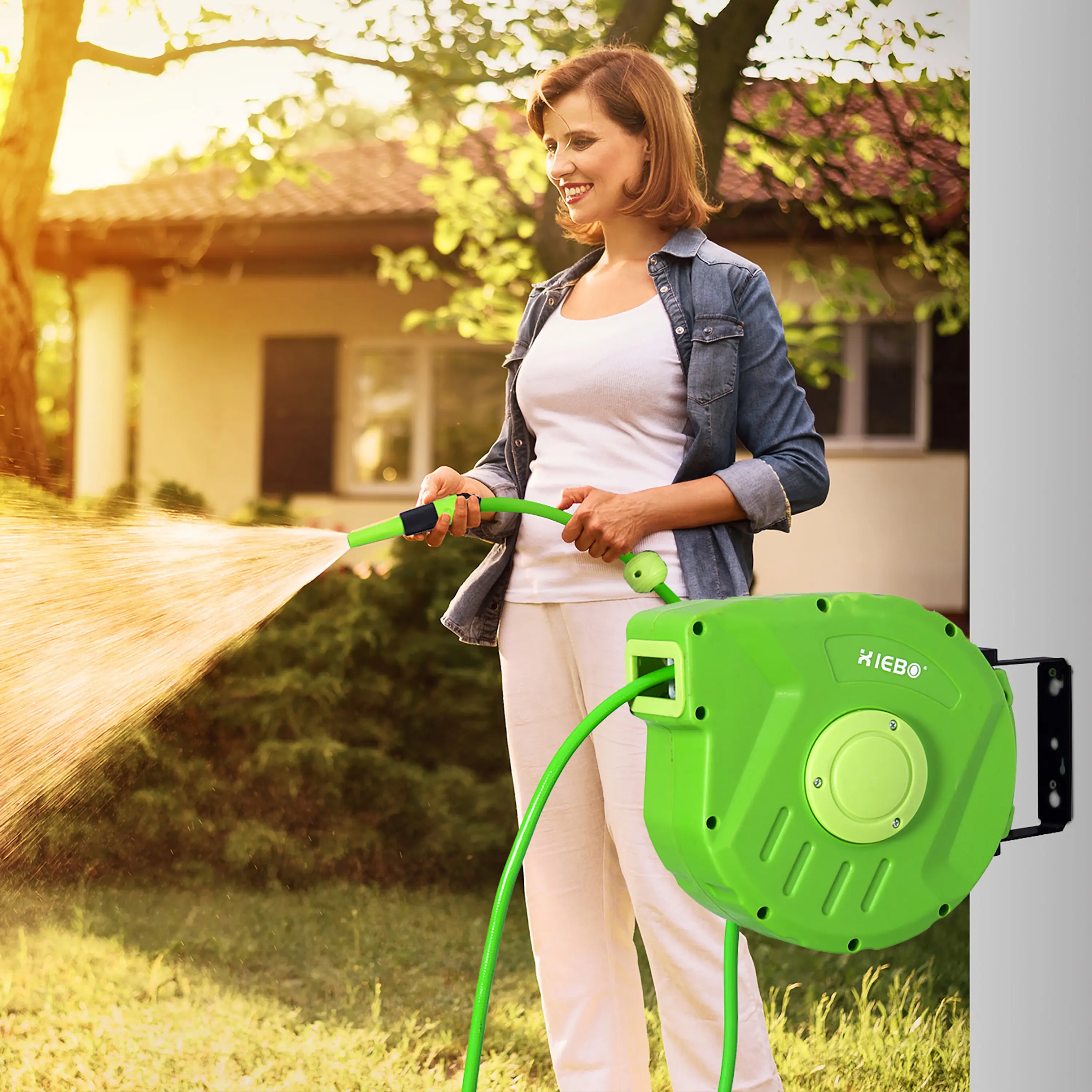 Tambur cu furtun Outsunny 845-181 (Green) - 6