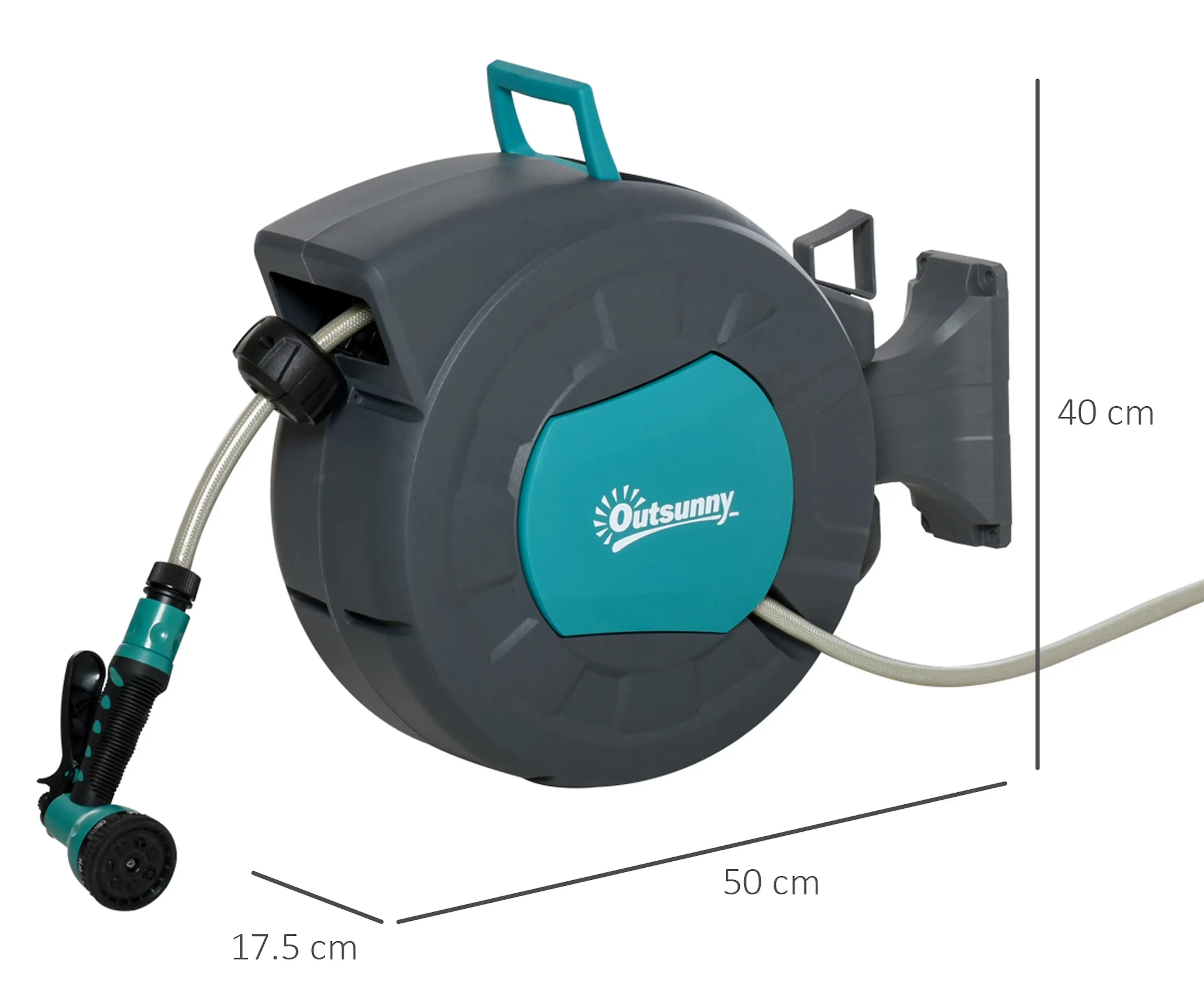 Катушка со шлангом Outsunny 845-479 (Grey/Blue) - 8