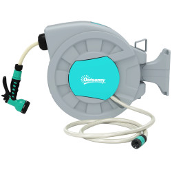Tamabur cu furtun Outsunny 84H-324V00GY (Grey/Blue) Thumb