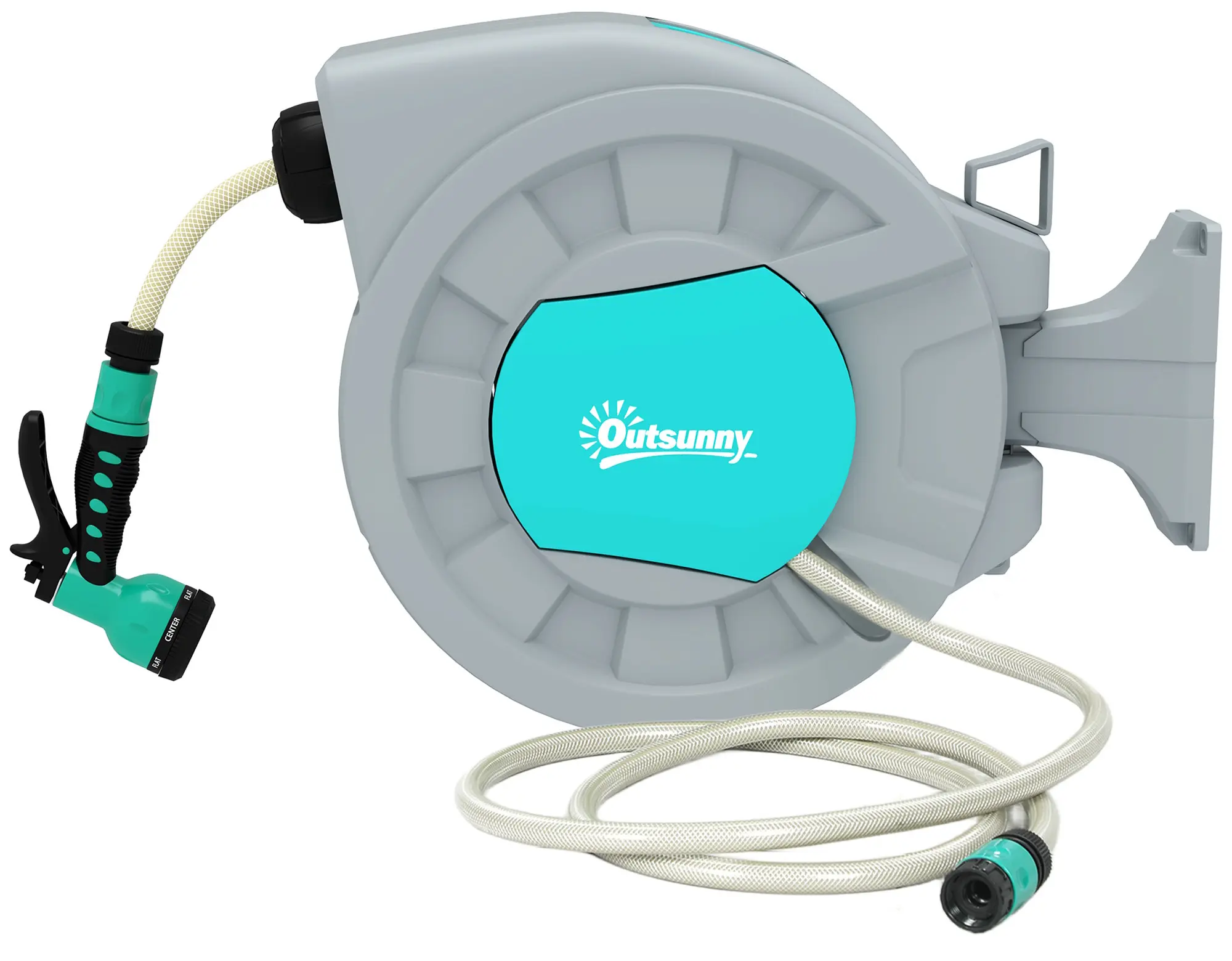 Tamabur cu furtun Outsunny 84H-324V00GY (Grey/Blue) - 2