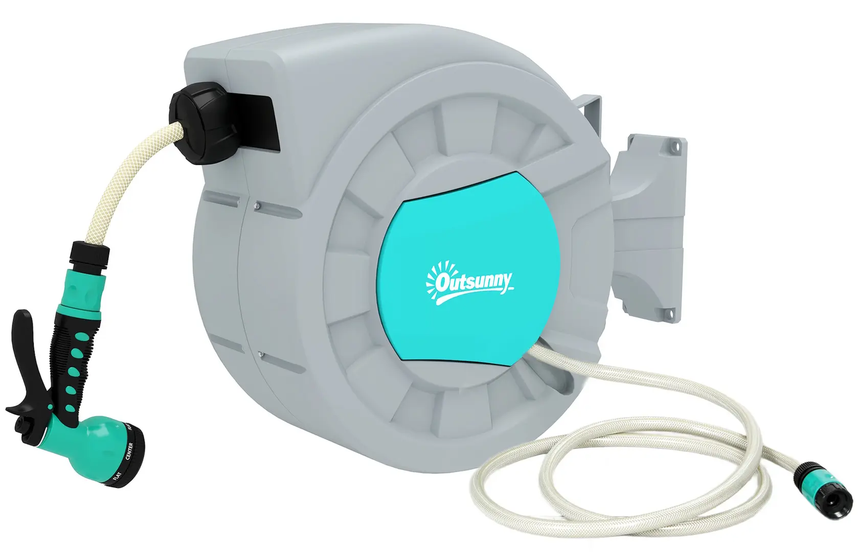 Tamabur cu furtun Outsunny 84H-324V00GY (Grey/Blue)