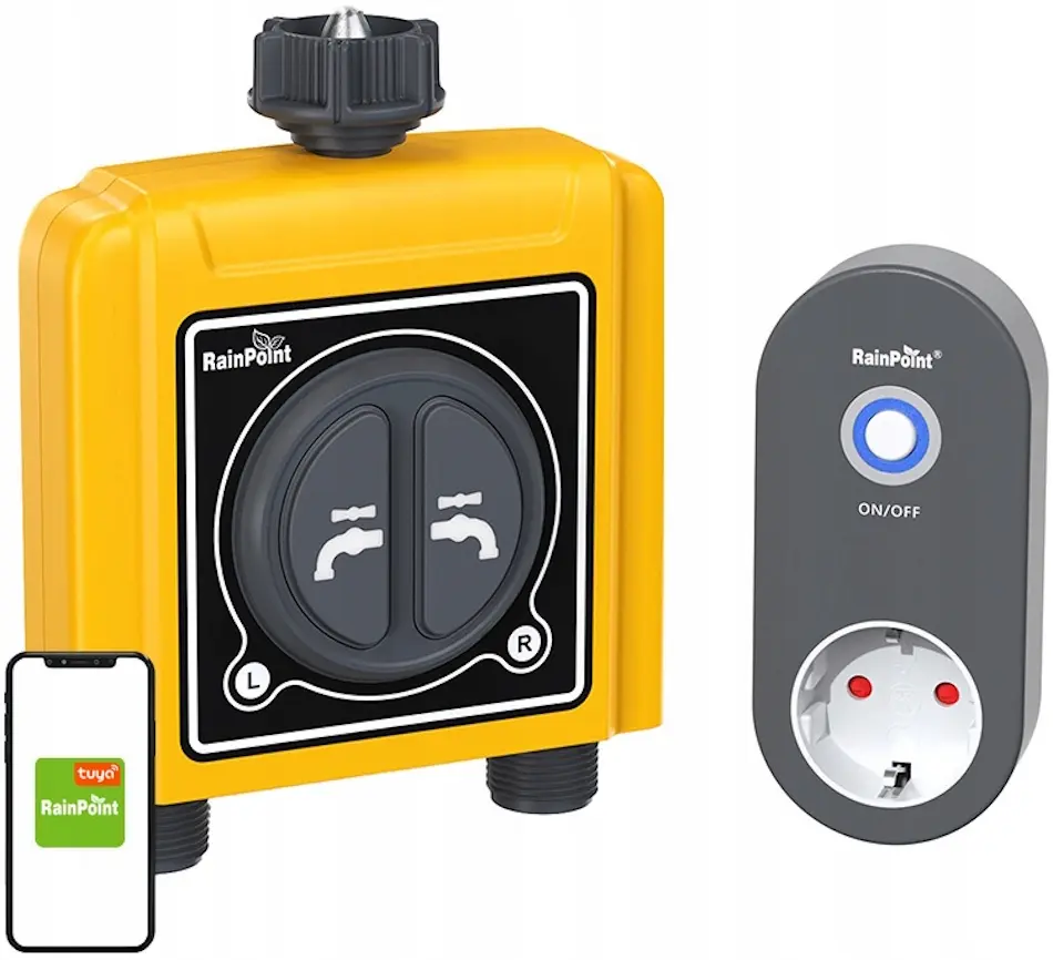 Контроллер орошения RainPoint TTV203FRF + TWG004WR (Yellow/Grey) - 2