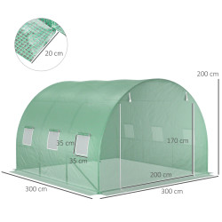 Pelicula pentru sere Outsunny 845-382V01 (Green) Thumb