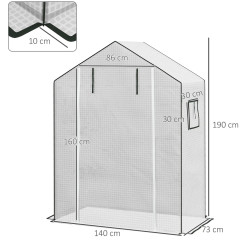 Pelicula pentru sere Outsunny 845-944V00WT (White) Thumb