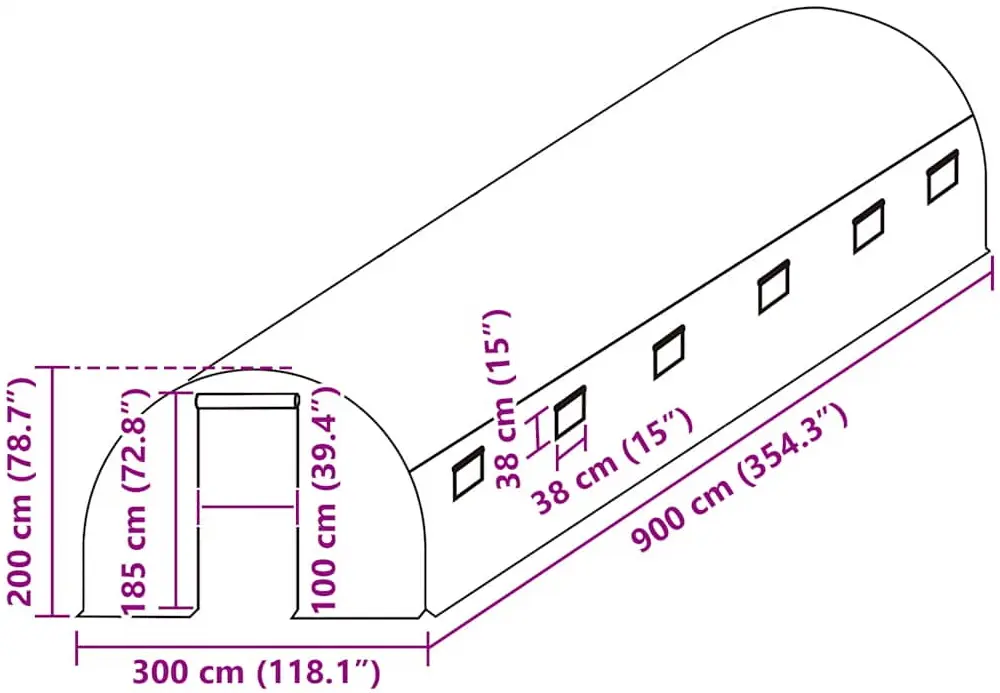 Пленка для теплицы VidaXL 316432 3x9x2m (Green) - 5