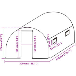 Пленка для теплицы VidaXL 316435 3x3x2m (Transparent) Thumb