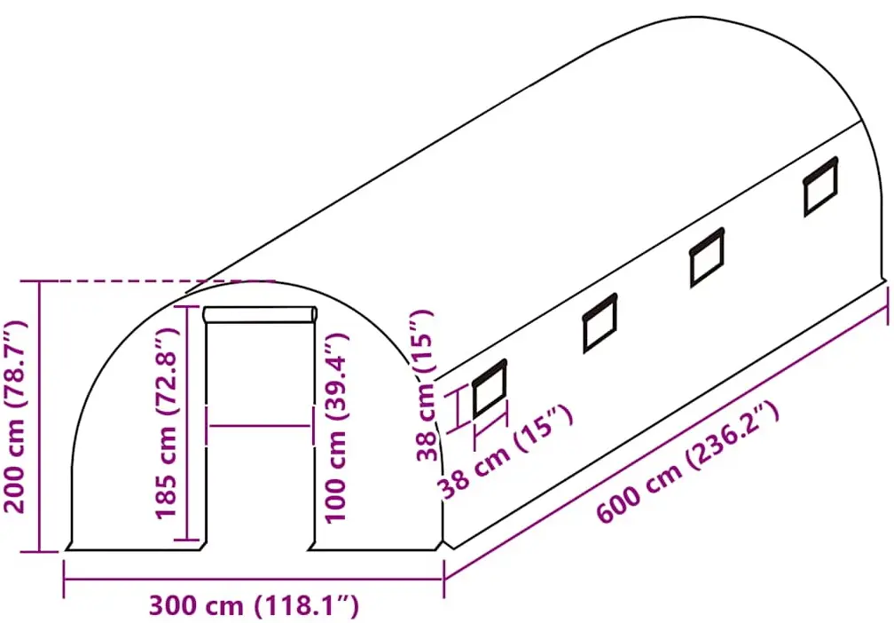 Пленка для теплицы VidaXL 316437 3x6x2m (Transparent) - 5