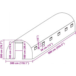 Пленка для теплицы VidaXL 316438 3x9x2m (Transparent) Thumb