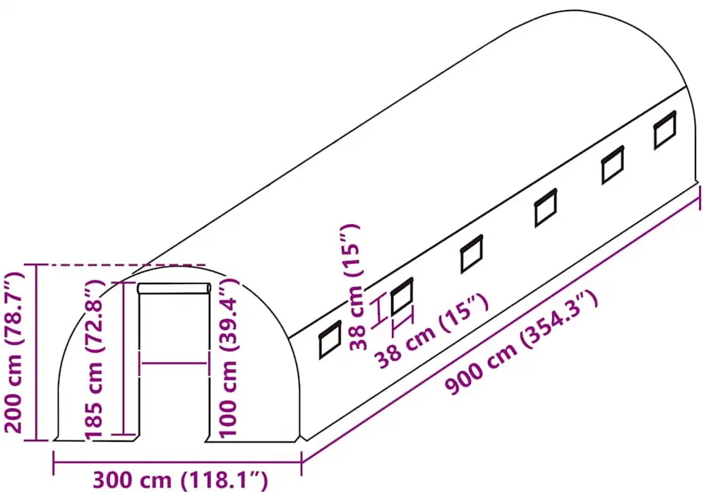 Пленка для теплицы VidaXL 316438 3x9x2m (Transparent) - 5