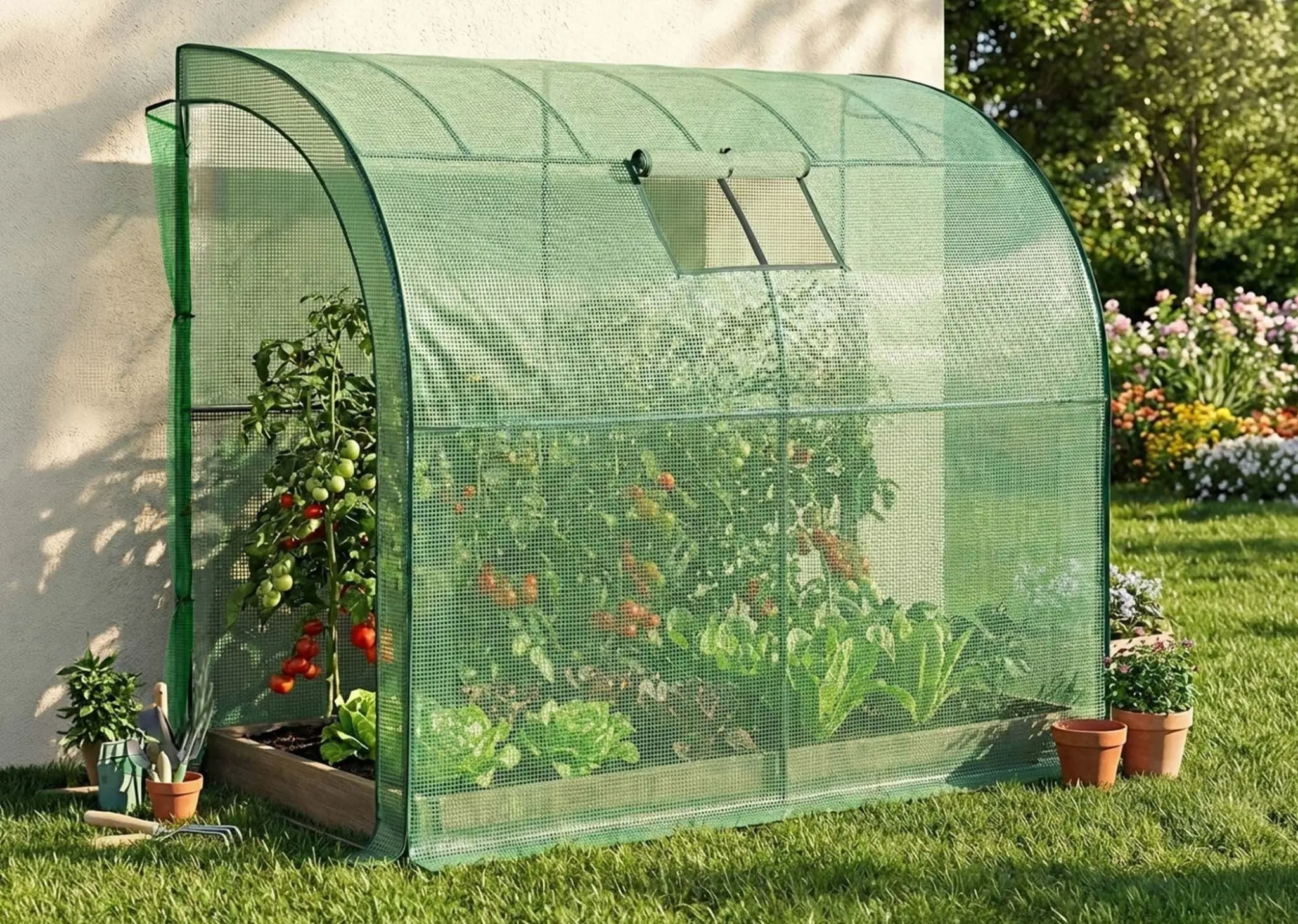 Садовая теплица Akord 100x200x210 cm (Green) - 3