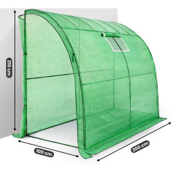 Садовая теплица Akord 100x200x210 cm (Green) Thumb