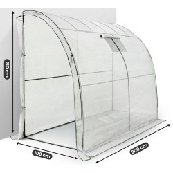 Sera de gradina Akord 100x200x210 cm (White) Thumb