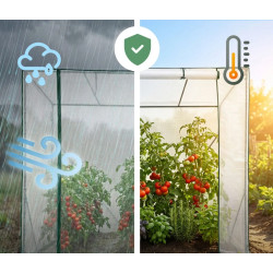 Sera de gradina Akord 202x80x170 cm (White) Thumb