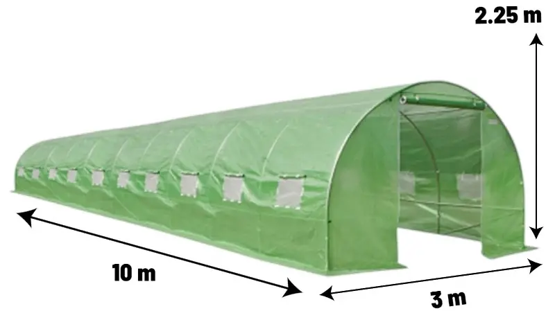 Садовая теплица Demetra 10х3х2.25m (Green) - 2