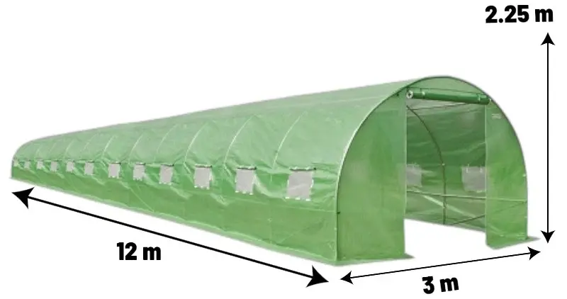 Sera de gradina Demetra 12х3х2.25m (Green) - 2