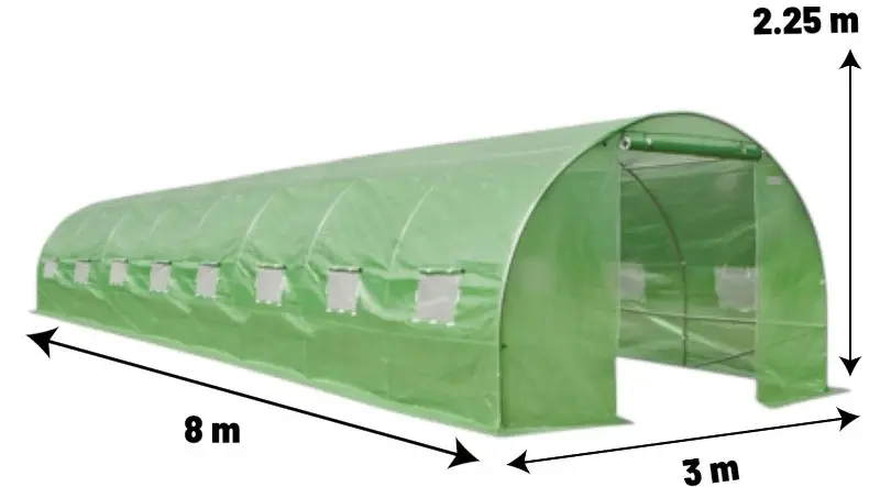 Sera de gradina Demetra 8х3х2.25m (Green) - 2