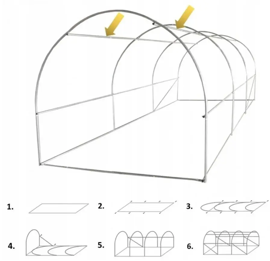 Конструкция теплицы  GardenLine TUN0341 (Grey)