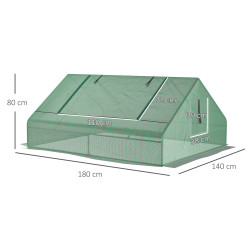 Парник Outsunny 845-153V00DG 180x140x80 (Green) Thumb