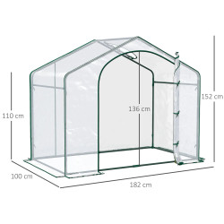 Мини-теплица Outsunny 845-154V02CR 180x100x152 (Transparent) Thumb