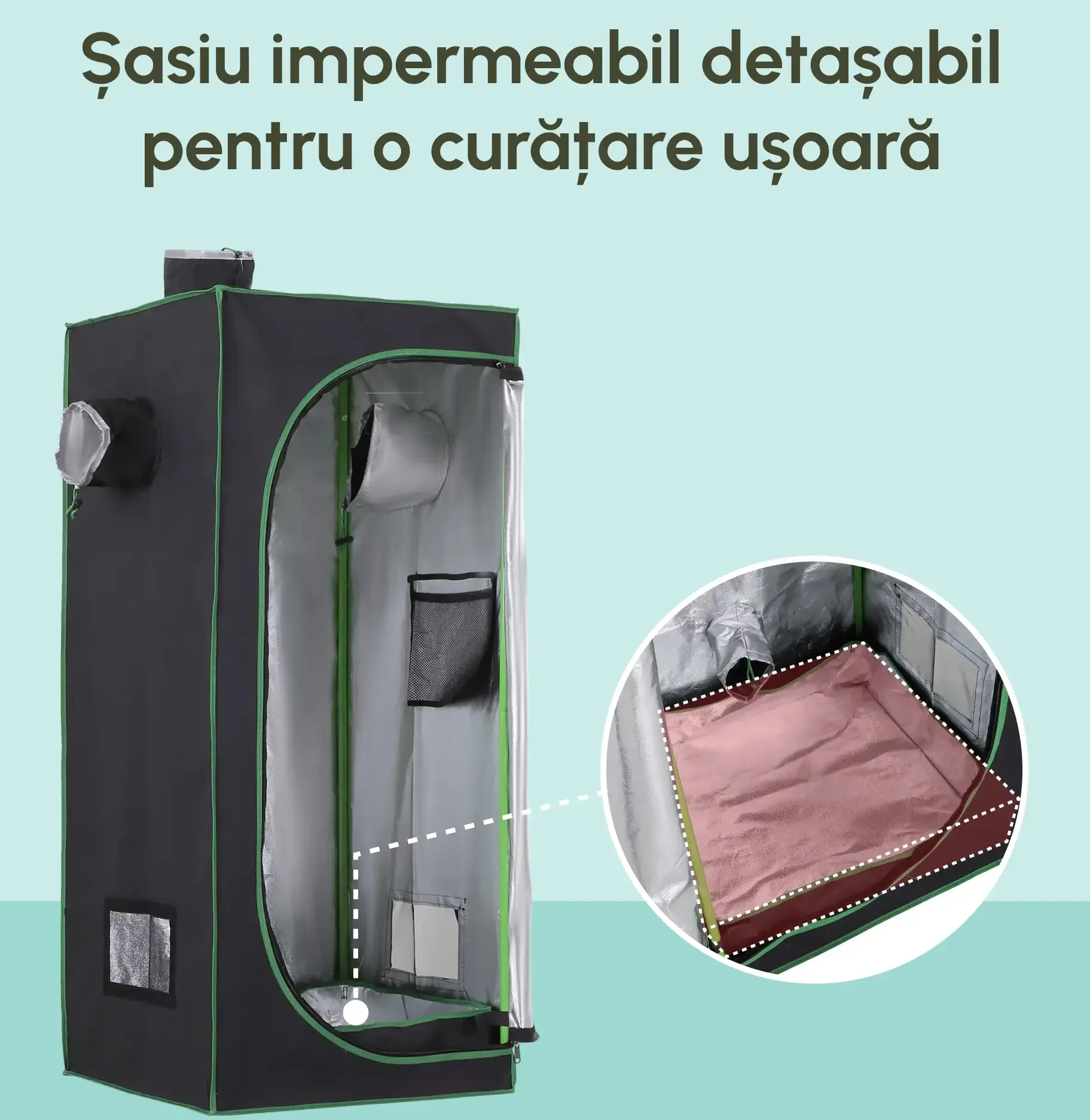 Мини-теплица Outsunny 845-262 60×60×140 (Black/Green) - 6