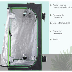 Sera de gradina Outsunny 845-262V01 80x80x160 cm (Black/Green) Thumb