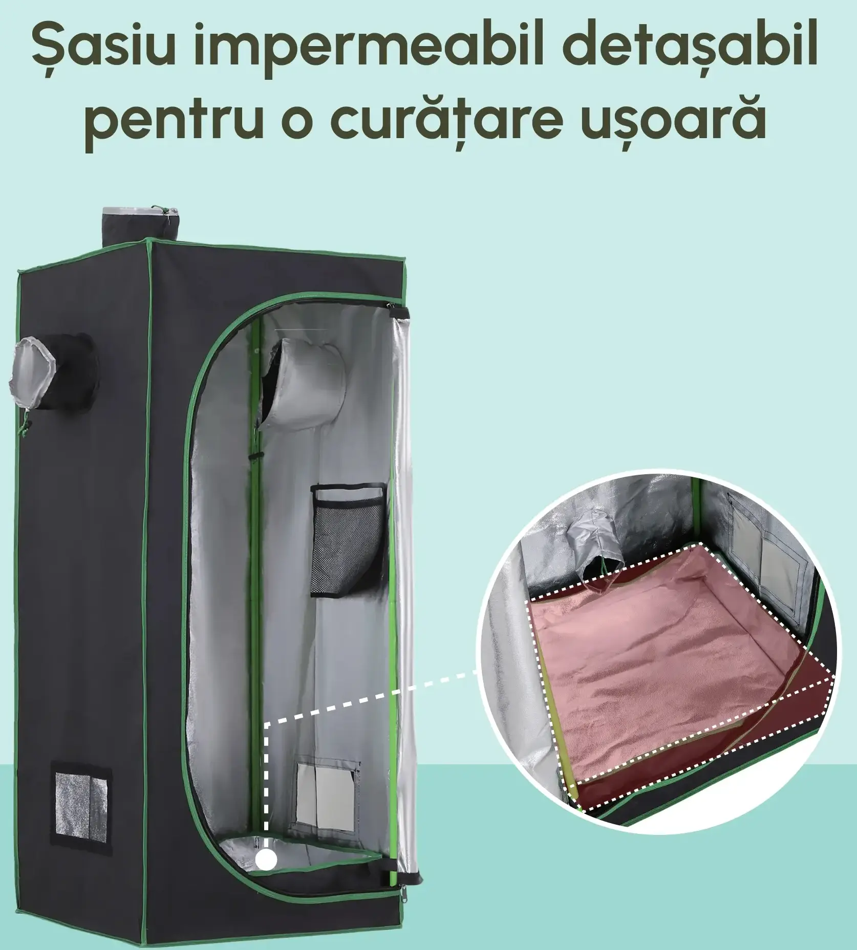 Mini-sera Outsunny 845-263 120x60x150cm (Black/Green) - 5