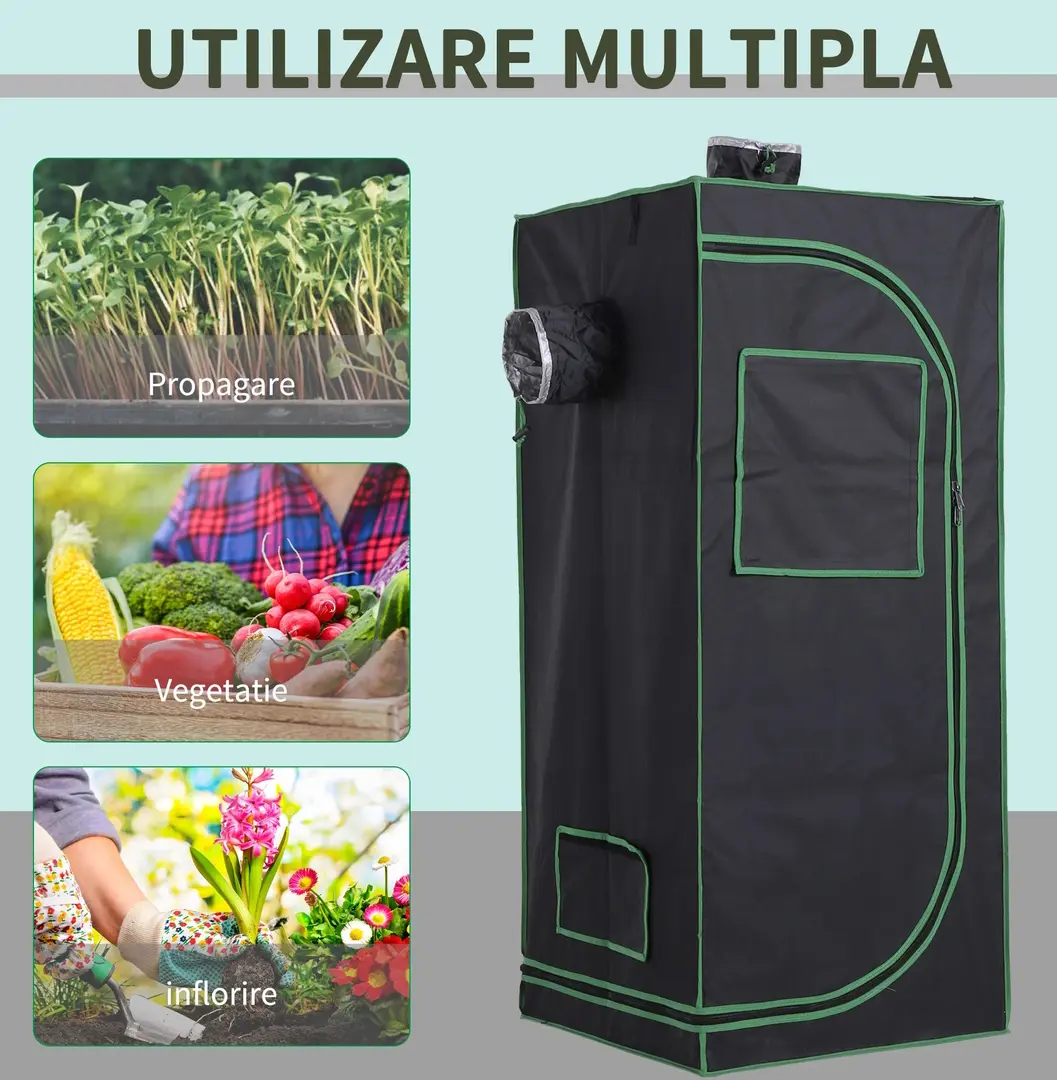 Mini-sera Outsunny 845-263 120x60x150cm (Black/Green)