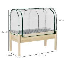 Парник Outsunny 845-364 121x55x117 (Natural/Transparent) Thumb