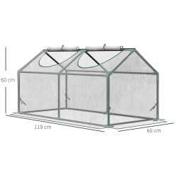 Mini-sera Outsunny 845-368V04 120x60x60 (Transparent) Thumb