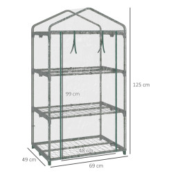 Mini-sera Outsunny 845-606 (Transparent) Thumb