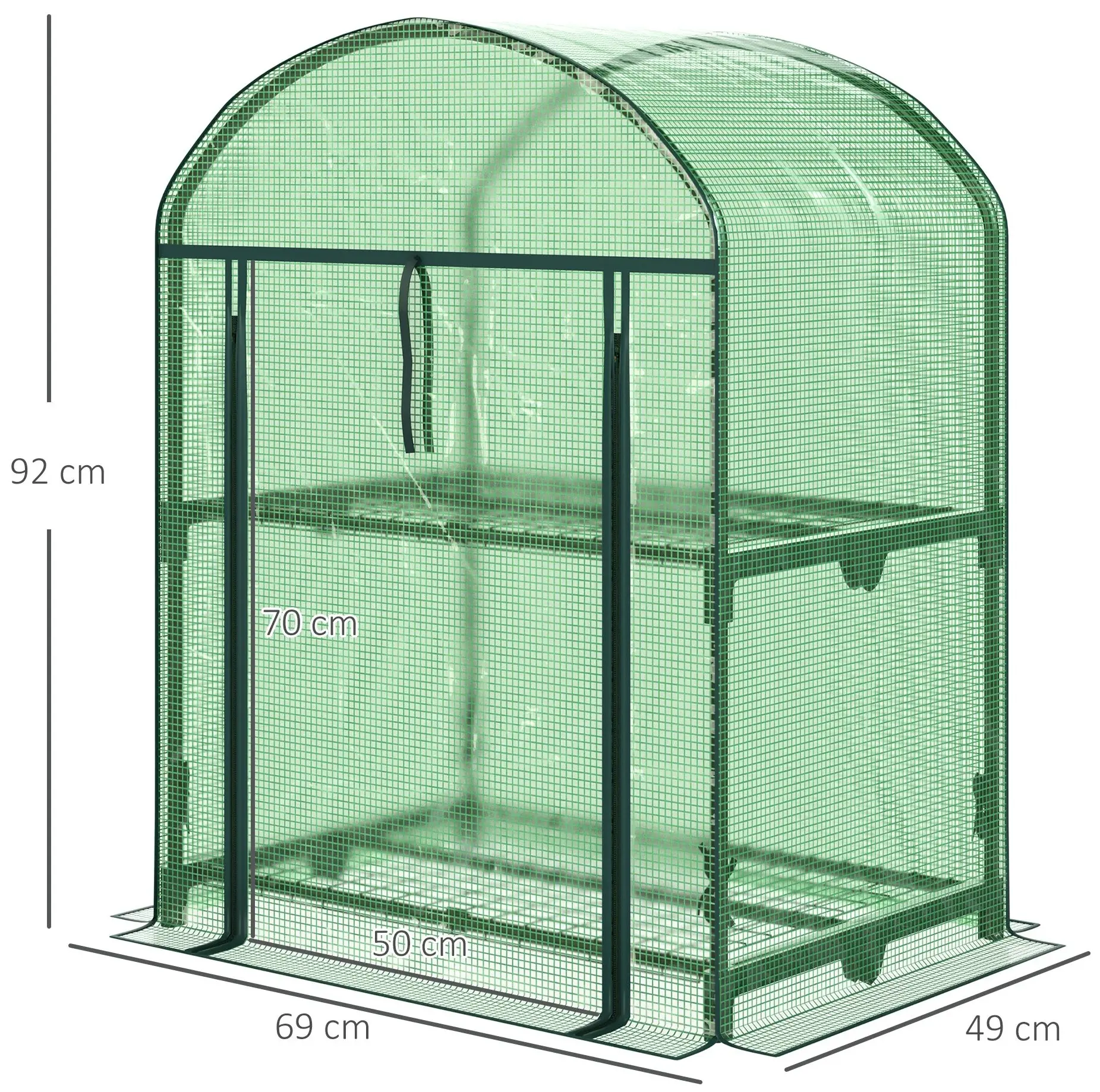 Мини-теплица Outsunny 845-614 69x49x91 (Green) - 5