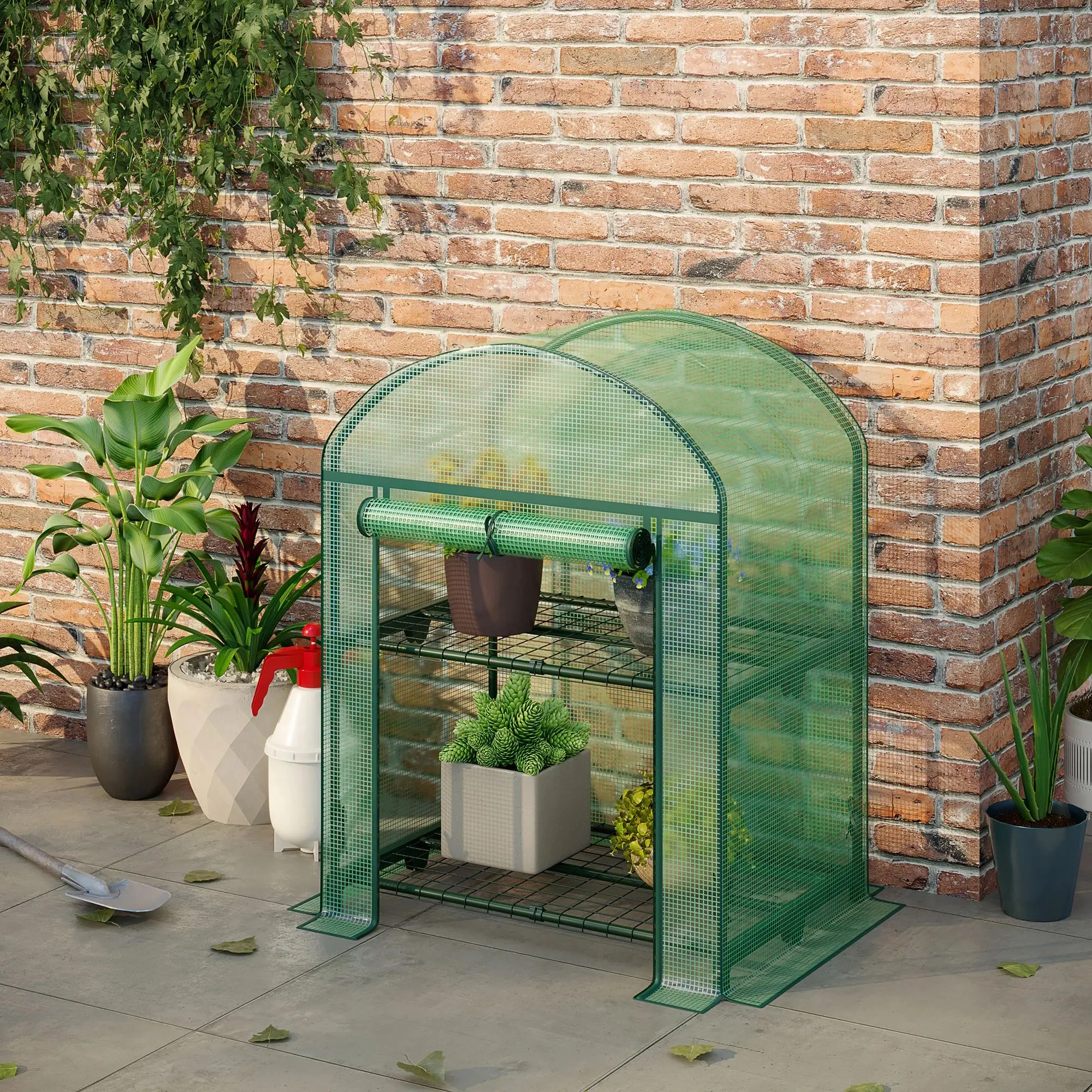 Мини-теплица Outsunny 845-614 69x49x91 (Green) - 7