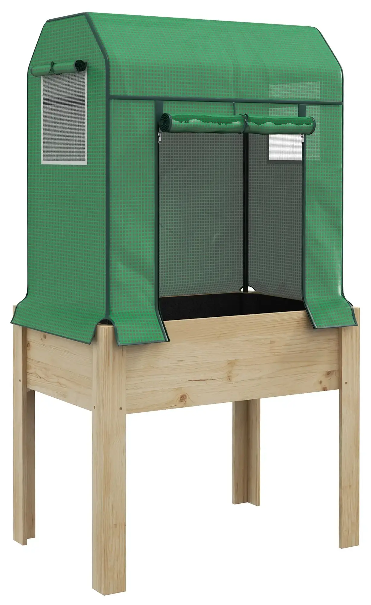 Mini-sera Outsunny 84H-022V00GN 60x86x165 (Green/Natural) - 3