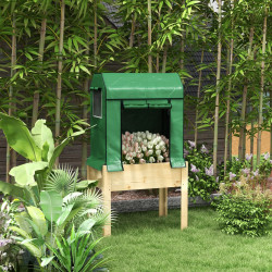 Mini-sera Outsunny 84H-022V00GN 60x86x165 (Green/Natural) Thumb