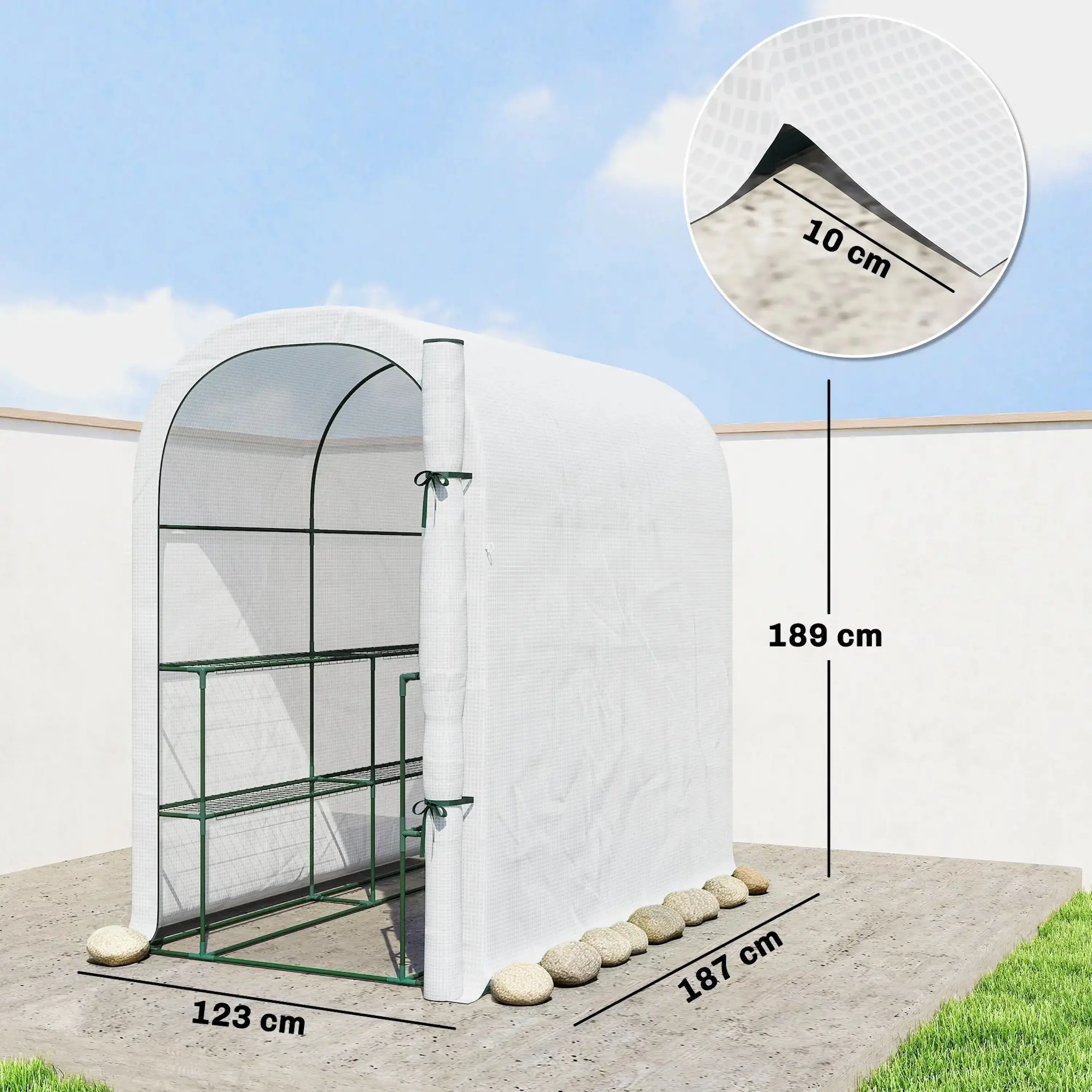 Mini-sera Outsunny 84H-446V00WT (White) - 5
