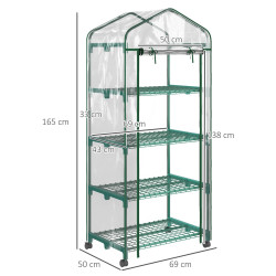 Sera portabila Outsunny 845-228V04TP (Transparent/Green) Thumb