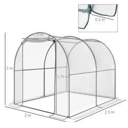 Садовая теплица Outsunny 01-0467 2.5x2x2 (Transparent) Thumb