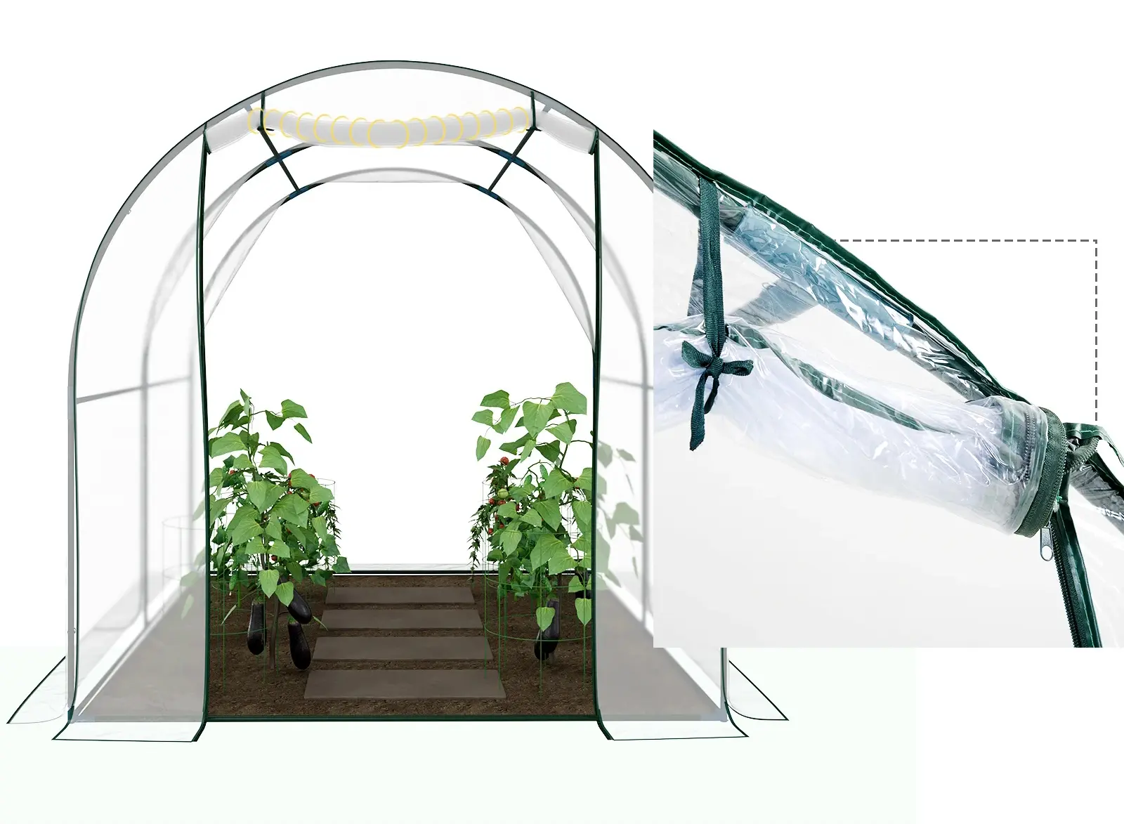 Садовая теплица Outsunny 01-0467 2.5x2x2 (Transparent) - 3