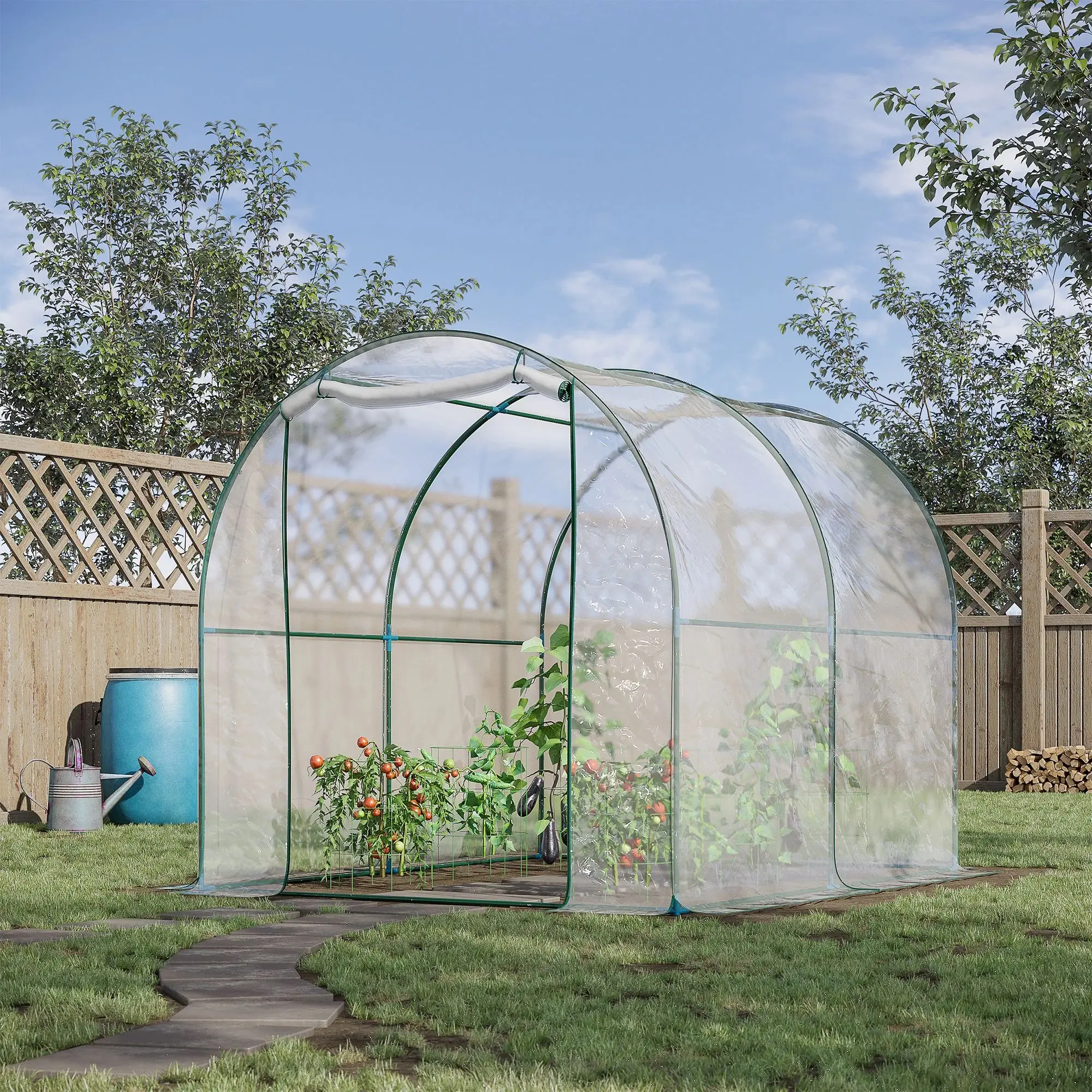 Садовая теплица Outsunny 01-0467 2.5x2x2 (Transparent) - 7