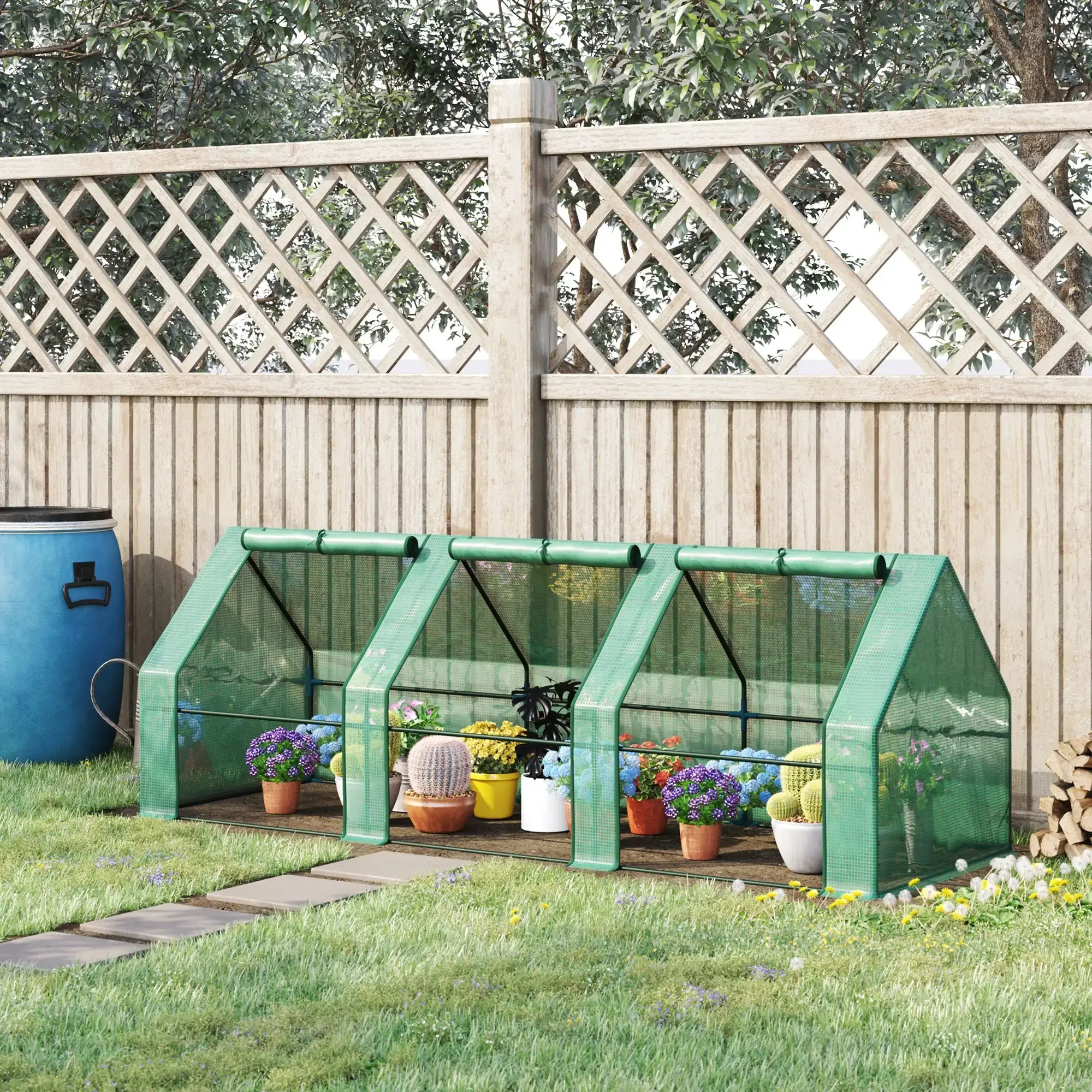 Парник Outsunny 01-0469 2.7x9x9 (Green) - 8