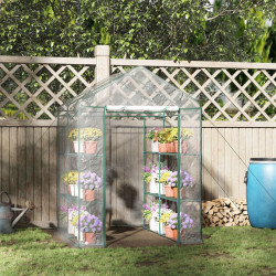 Sera de gradina Outsunny 01-0472 143x143x195 (Transparent) Thumb